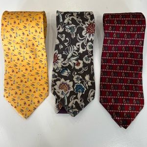 Meeting Street trio of silk tie bundle #33C